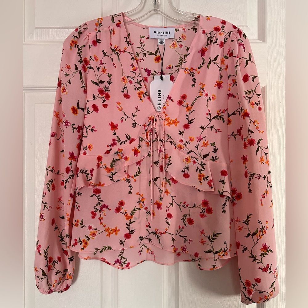 Highline Collective Floral Long Sleeves Top
